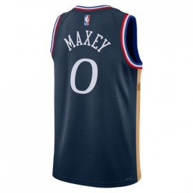 Dres Philadelphia 76ers Tyrese Maxey Nike 2025-26 City Edition Navy Swingman